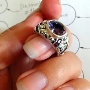 925 sterling silver jeweled ring